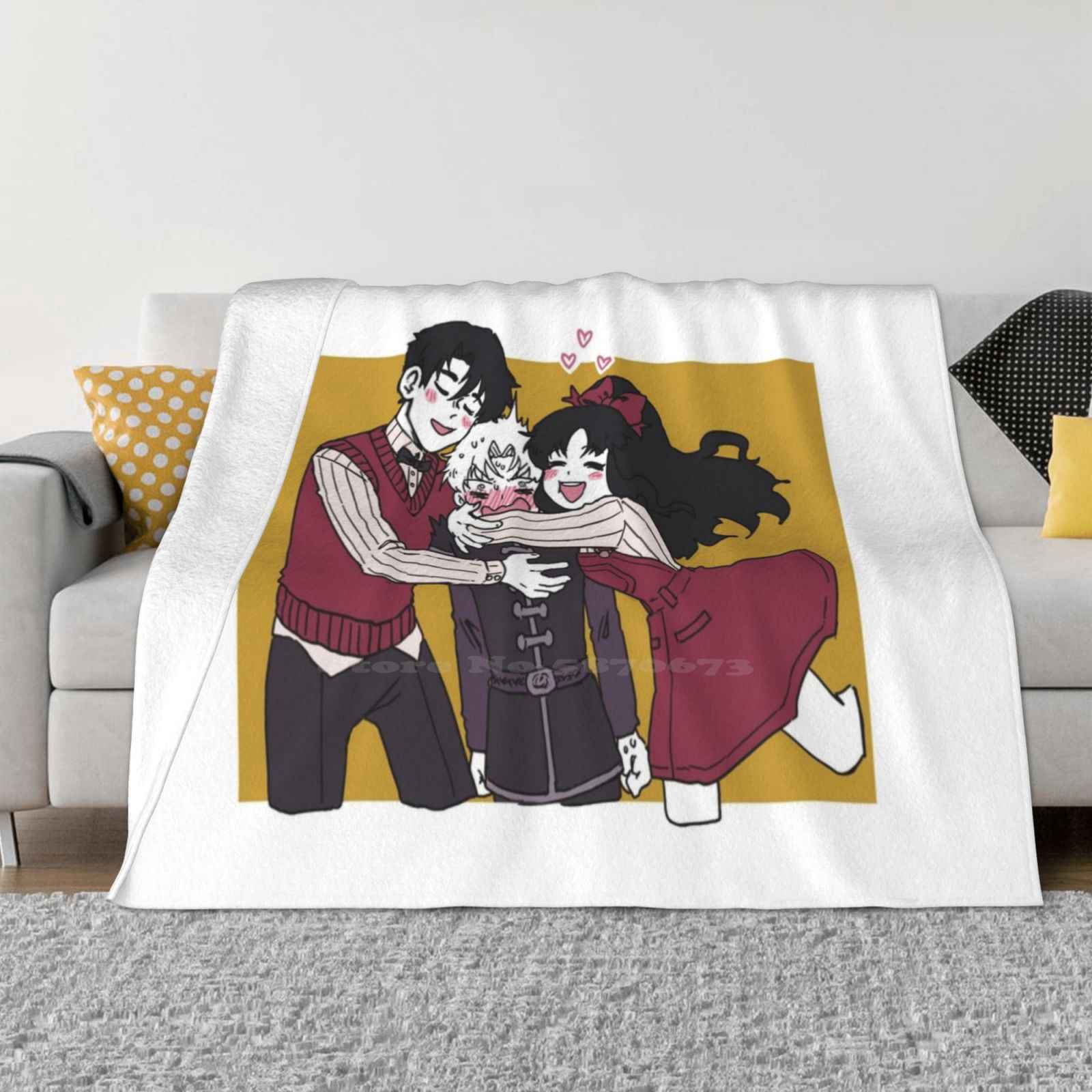 Wytte Siblings Love Soft Warm Light Thin Blanket Wytte Daniela Dorian Damien Siblings Twins Broher Sister Family Hug Love Witch 30x40in