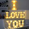 LED 21cm Warm Light Alphabet 0-9 Letters for Wedding Party Home Decor