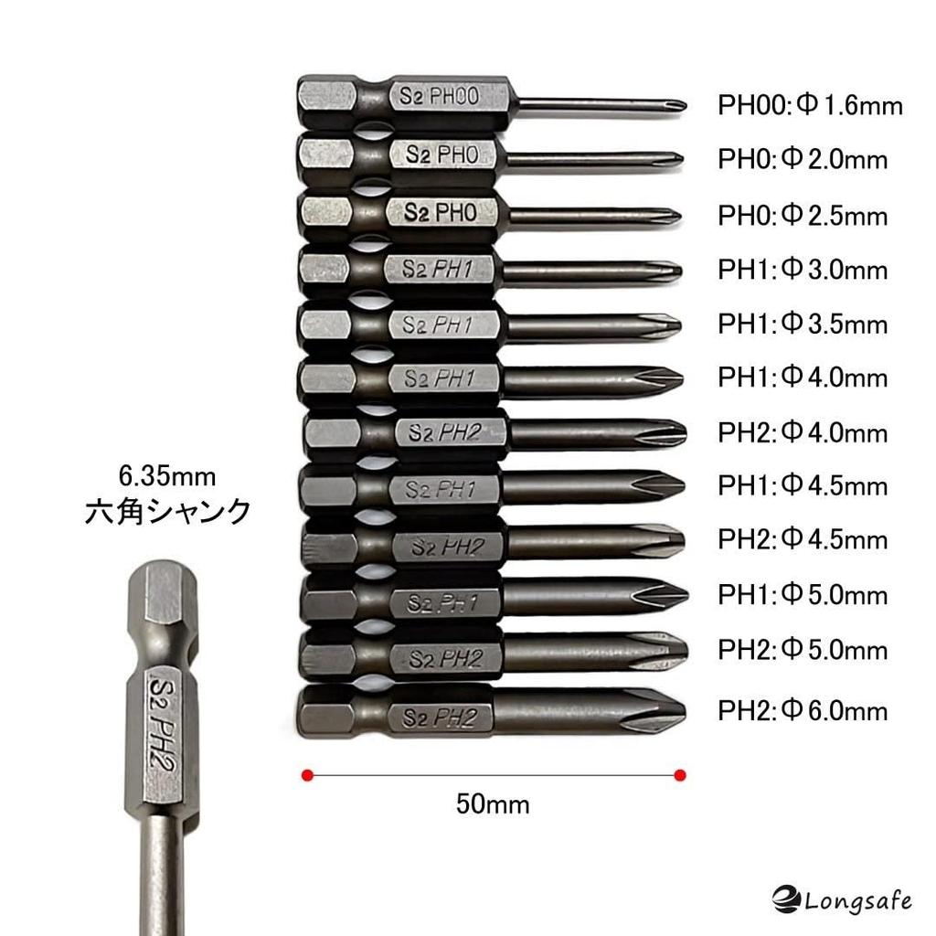 Makita HiKOKI Compatible Driver Bits with Magnetic Hex Star Power Drill Driver Compatible, Shank, Torx, Shape, Phillips, Hex, (6.35mm, 50mm, 32-Piece