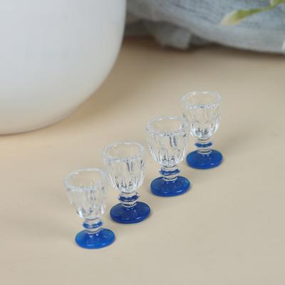 4 ks Průhledný pohár Miniaturní Mini Pohár na víno Pivo Domeček pro panenky Řemeslo Domácí dekorace