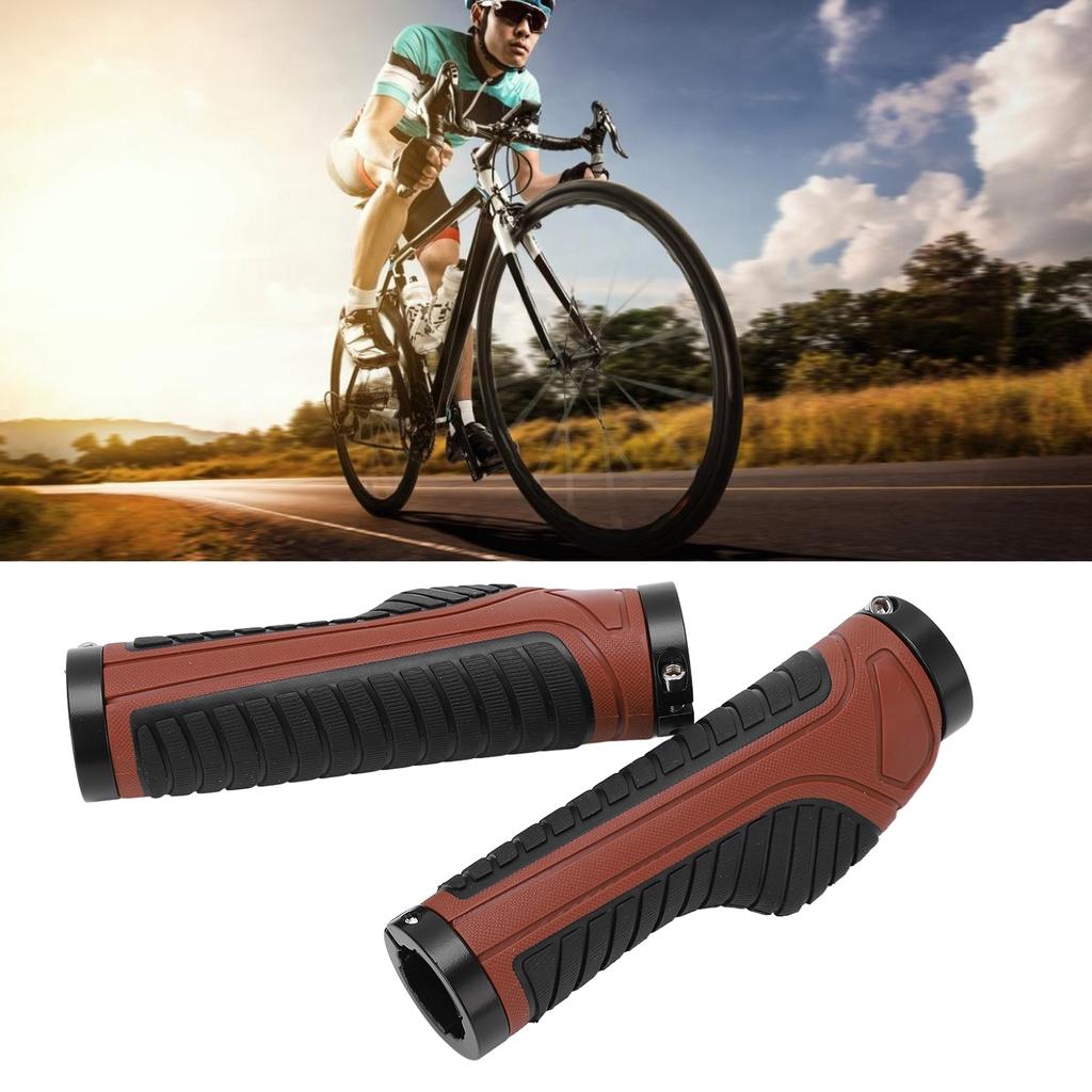1 Pair Anti Slip Bike Handle Grip Rubber   Handlebar Grips Cover for Road Mountain Bikes