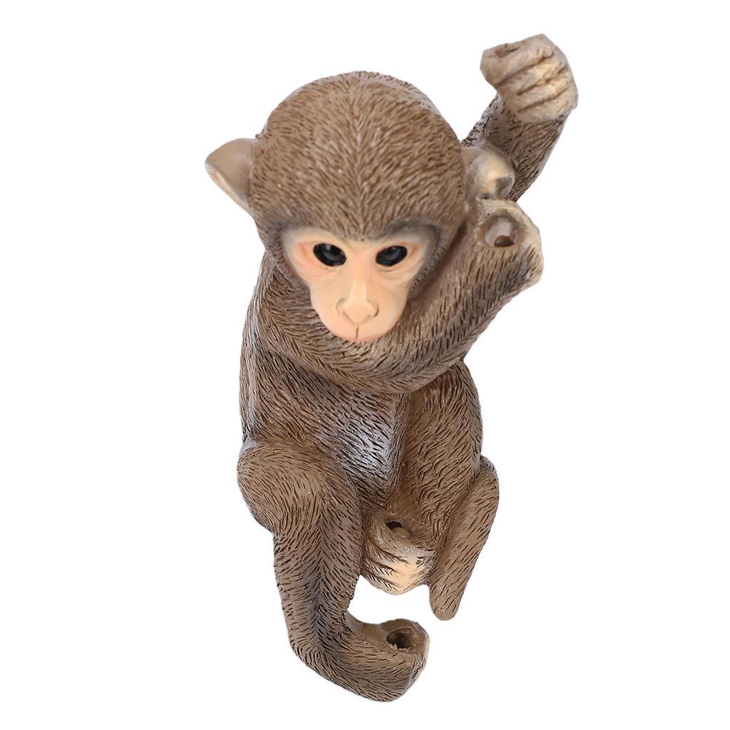 Hanging Monkey Garden Statue Resin Climbing Tree Baby Chimpanzee Animal Sculpture for Outdoor Yard Decor