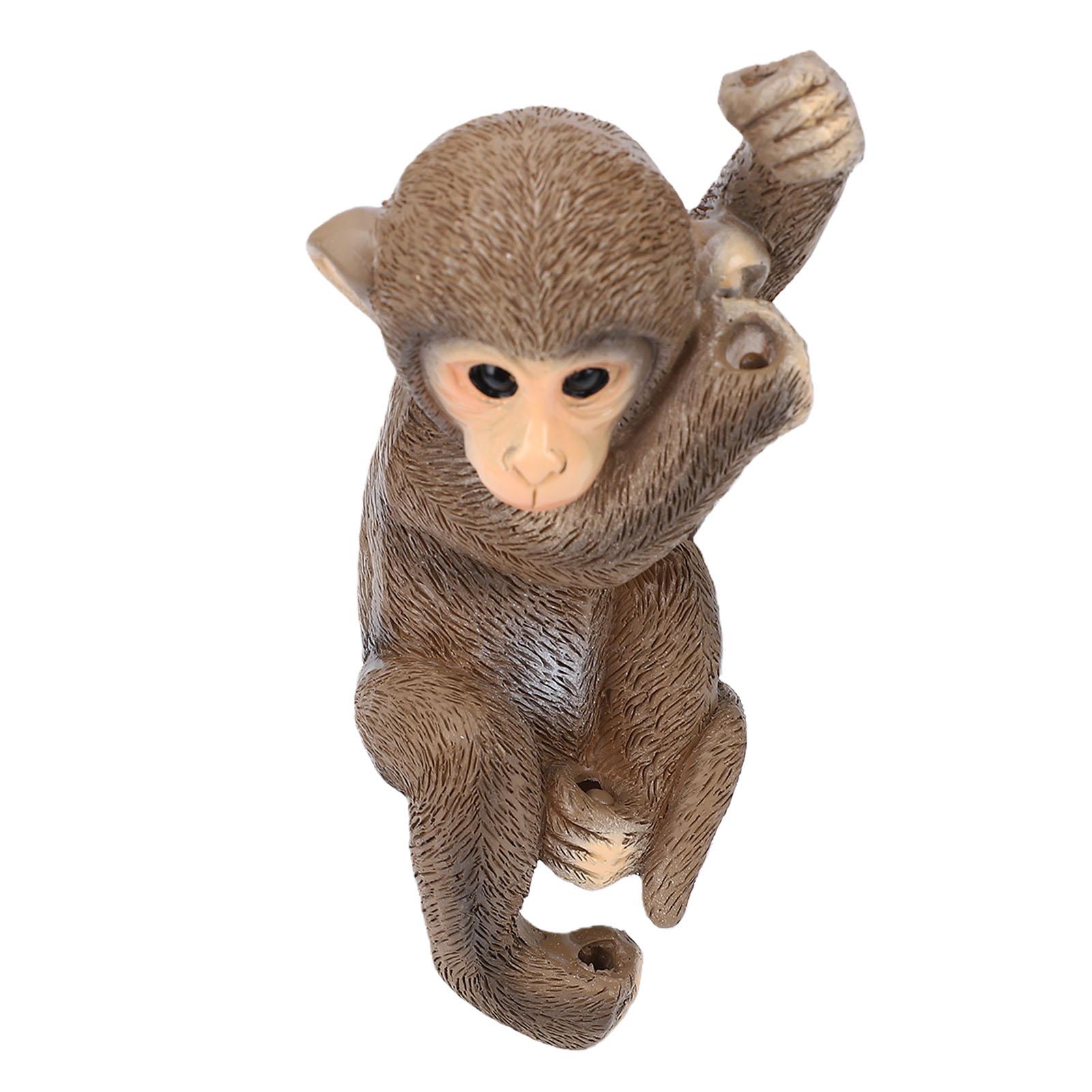 

Hanging Monkey Garden Statue Resin Climbing Tree Baby Chimpanzee Animal Sculpture for Outdoor Yard Decor