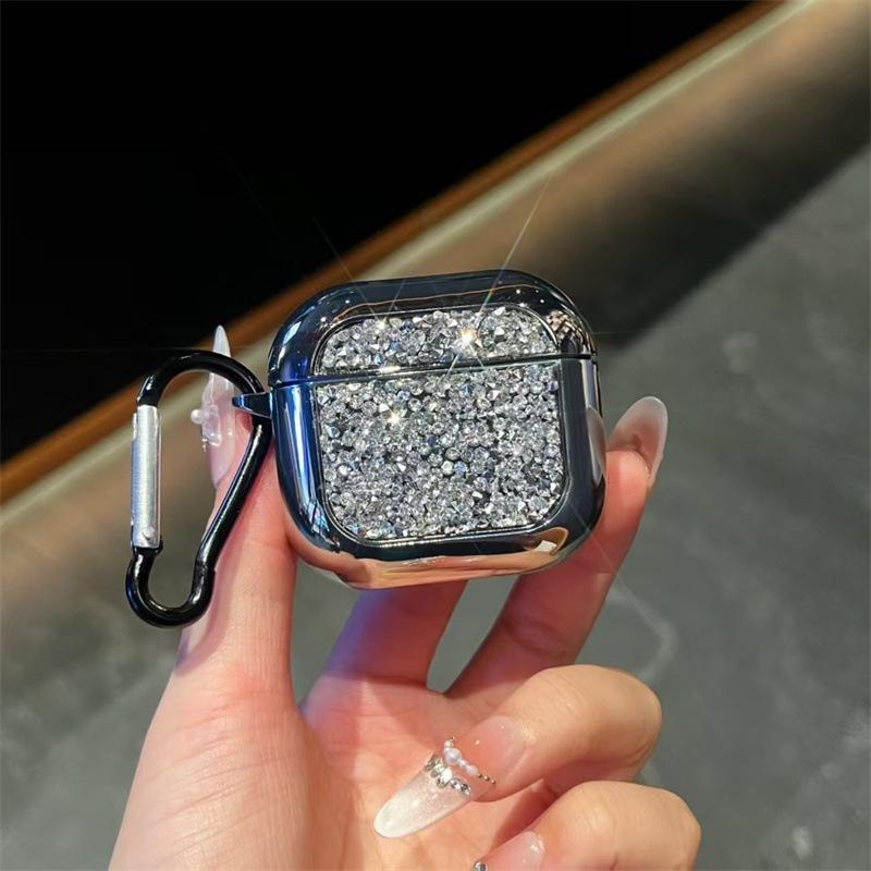 Electroplating flash drill AirPods Pro suitable for Apple 1/1/1/1st generation wireless bluetooth headset cover anti-drop advanced sense