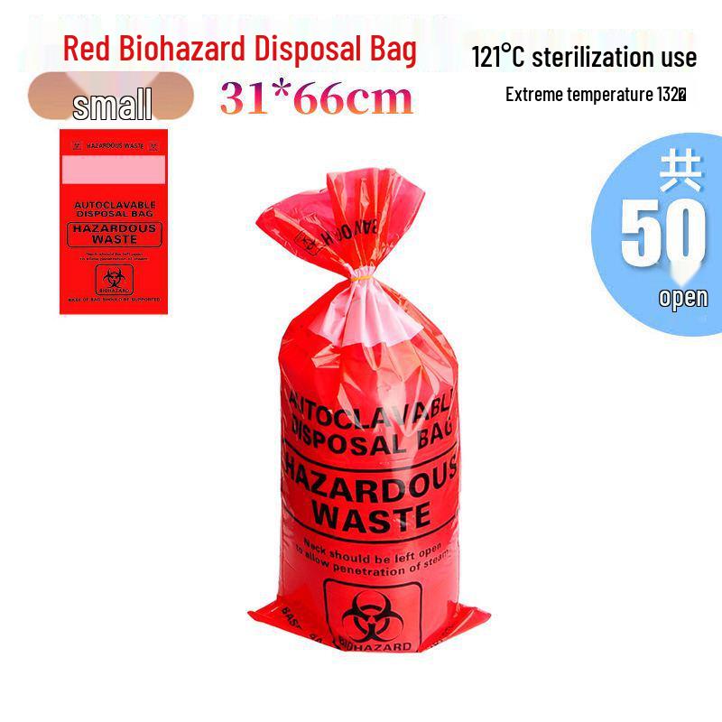 Autoclavable Red/Yellow Biohazard and Medical Waste Disposal Bags