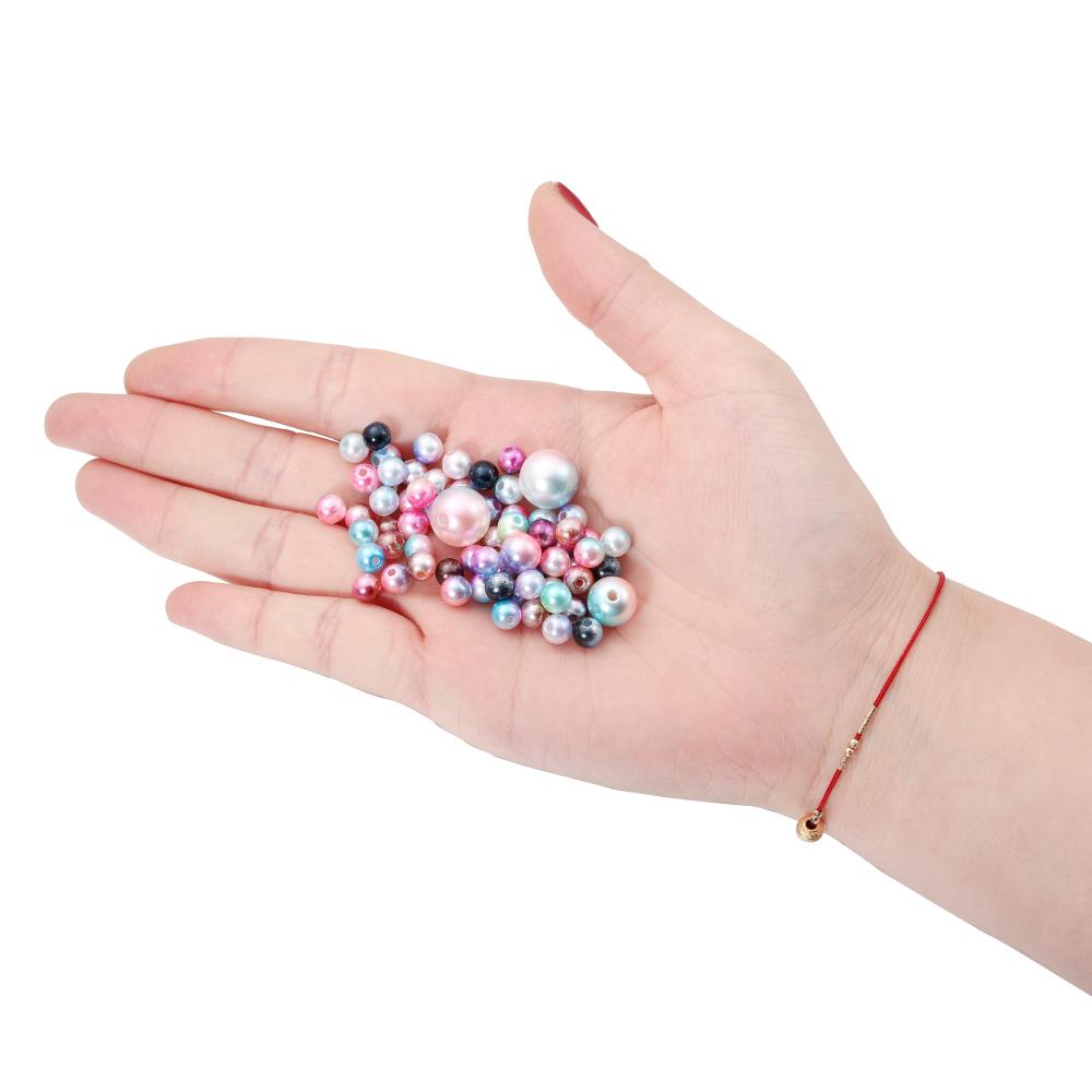 50-400Pcs 3-12mm Colorful Acrylic ABS Imitation Pearl Bead Loose Spacer Beads for DIY Bracelet Necklace Jewelry Making Supplies