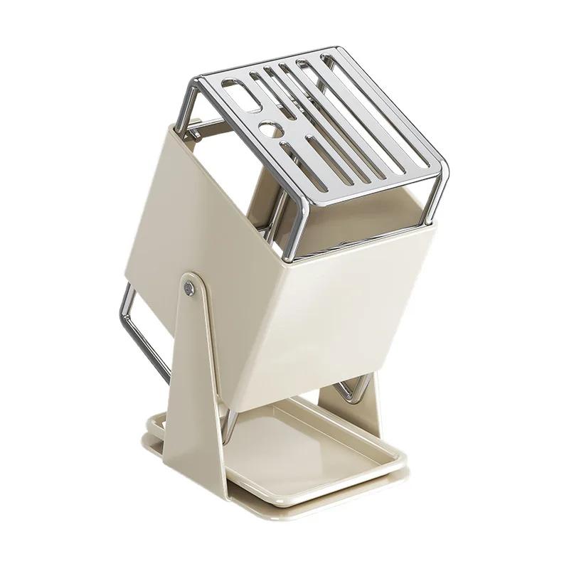Stainless Steel Rotary Tool Holder Household Kitchen Countertop Shelf Tool Supplies Storage Holder Tool Holder Finishing Holder