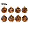 Christmas Tree Garland Pendants Glowing Scene Ornament Ball with LED Light for Hanging And Baubles Tabletop Decor, Transparent Acrylic Holiday Pendant
