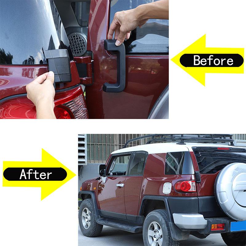 For Toyota FJ Cruiser 06-21 ABS Black Car Tailgate Hinge Decoration Cover Replacement  Accessories Car Modification