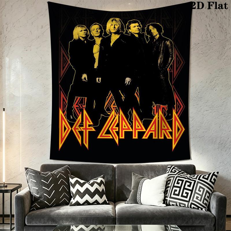 Def Leppard Night Rock Anthems Tapestry Background Cloth Fashion Print Christmas Gift Home Decor Background Cloth