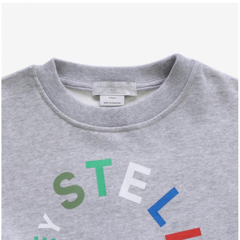 Stella Mccartney Tt4r60 Z0453 905 Round Logo Kids Sweatshirt