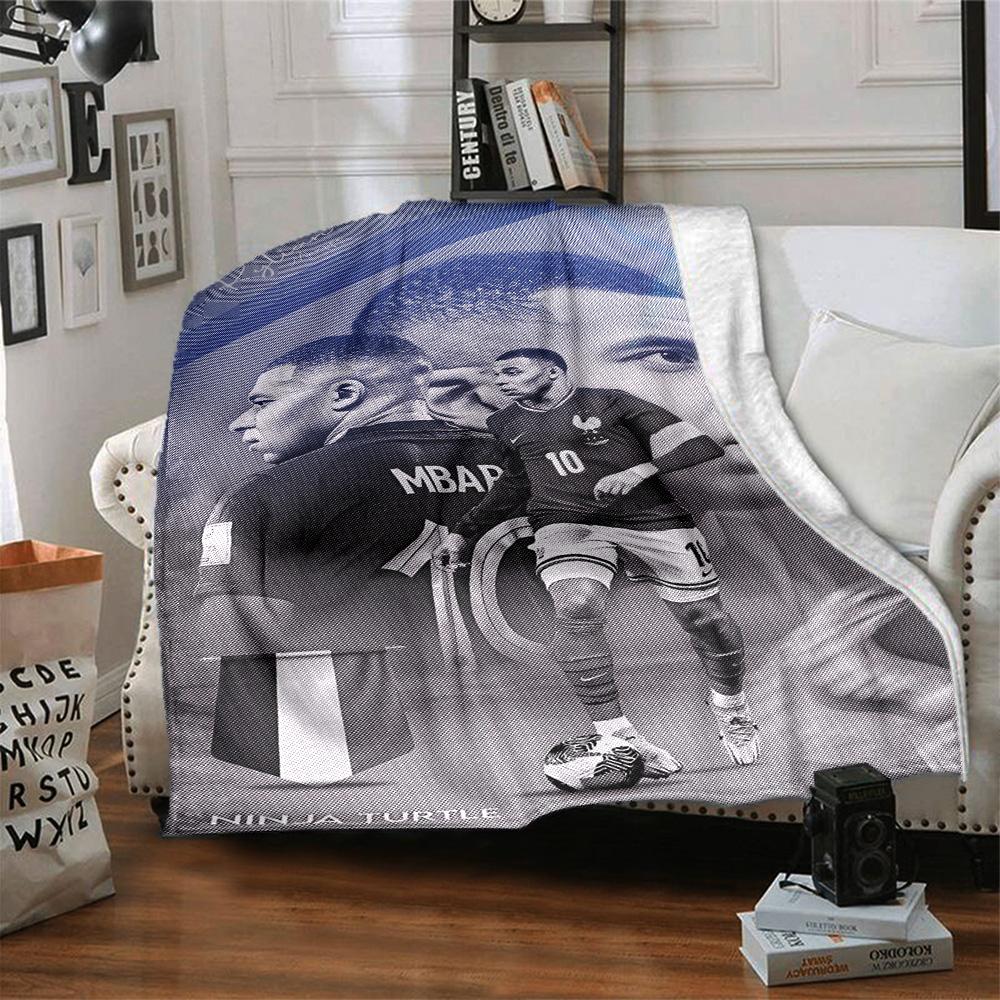 Star Player Kylian Mbappé Blanket Soft Warm Cozy Great for Bedding Picnics Bed All-Season Use Warmthful Decor Gifts For Family Or Friends