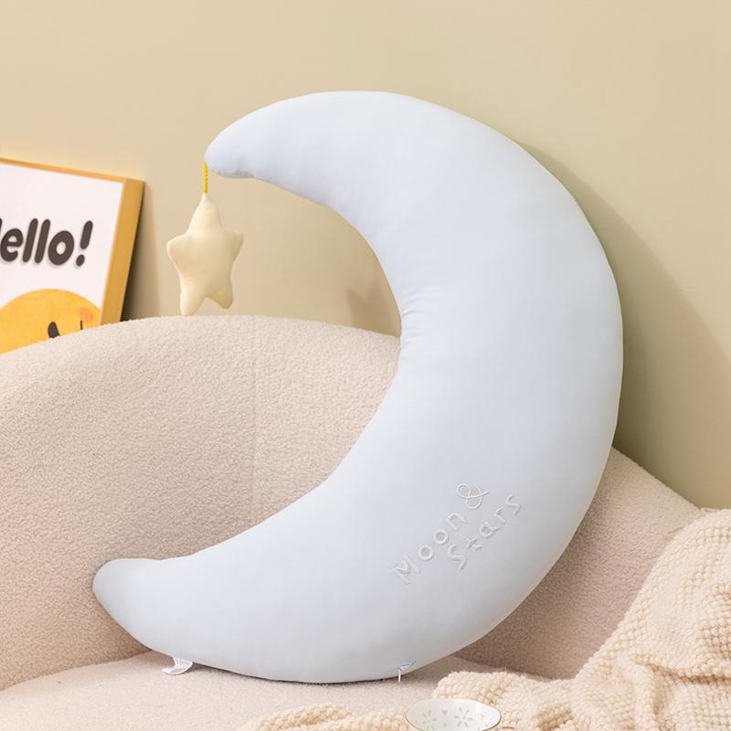 Stuffed Tencel Ice Silk Star Moon Cushions Summer Air-conditioned Room Pillow Soft Colour  Sky Series Throw Pillow Office Waist