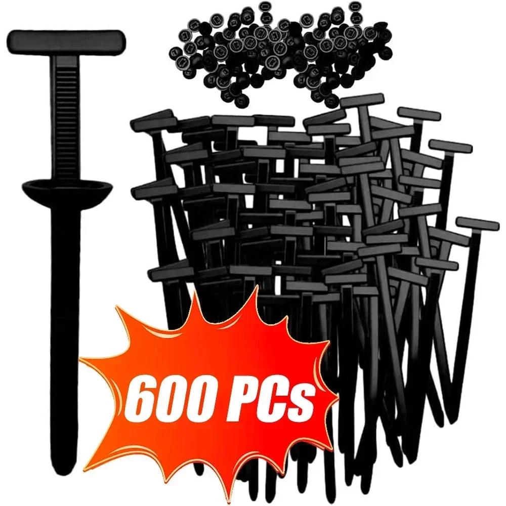 Nylon Cable Tie Buckle Self-locking Auto Fastener Wire Clip Universal Heavy Duty Pin Button Zip Ties Car Fenders Fastening Strap