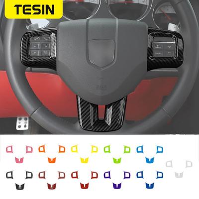 Car Steering Wheel Decoration Cover For Dodge Challenger Charger Durango Dart 2009-2014 Journey 2013-2022 Interior
