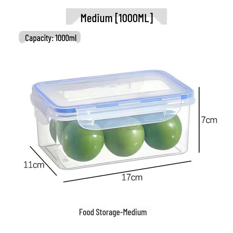 Cutie de depozitare dreptunghiulară din plastic transparent, de uz alimentar, pentru bucătărie și frigider