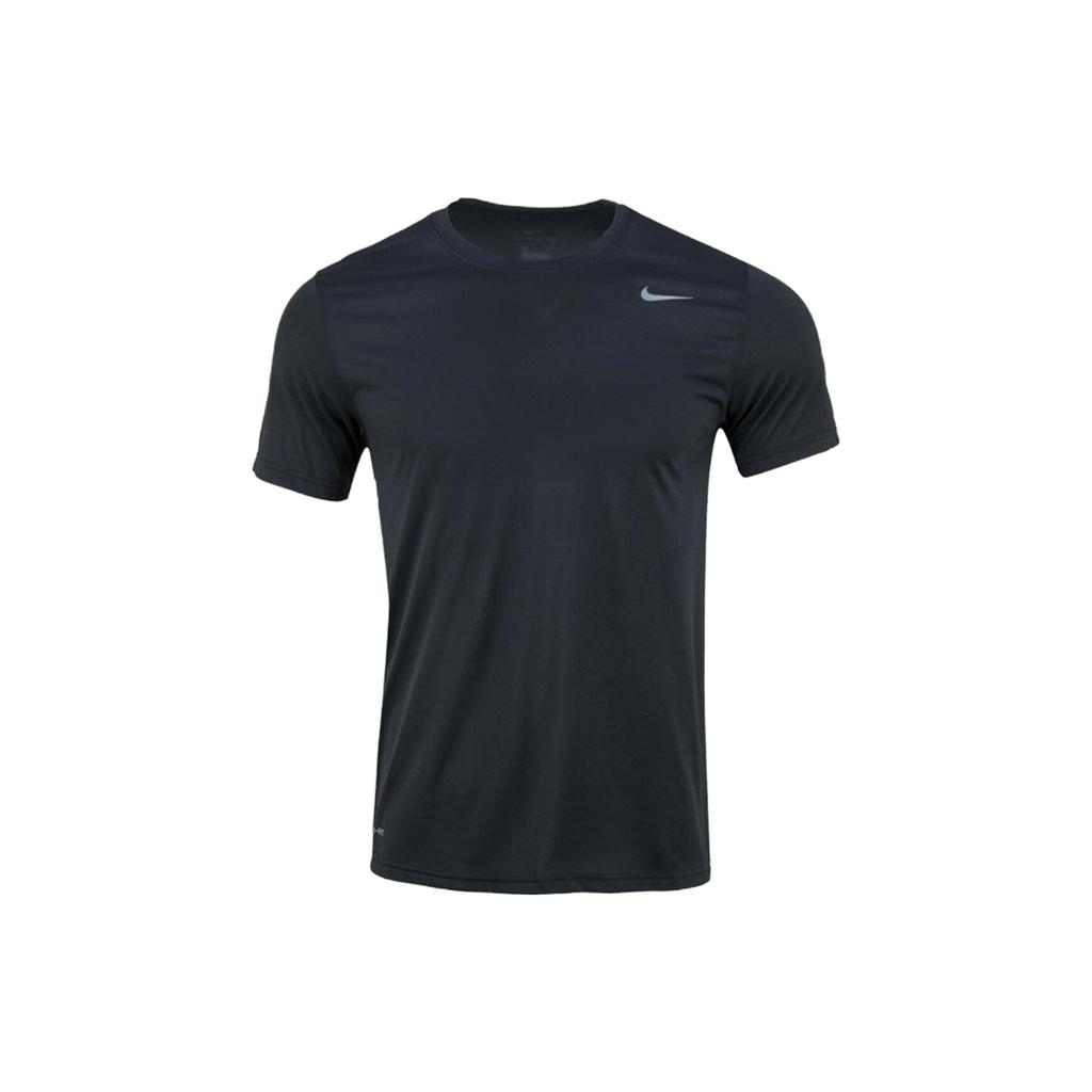 Nike Solid Color Logo Crew Neck Short Sleeve T-Shirt Men Tops Black 718834-010