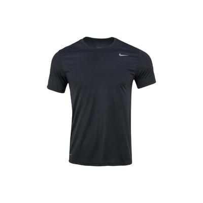 T-shirt da Uomo a Maniche Corte con Girocollo e Logo a Colore Uniforme Top Nero 718834-010
