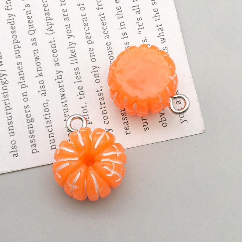 

Drip Oil Fruit Mini Pendant DIY Bracelet Earrings Necklace Pendant Accessories 5pcs помаранчевий