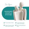 Couple Family Statue | Ceramic Thinker Sculpture | Home Decor Items for Living Room Show Piece | Table Artifact (Hugging Couple)