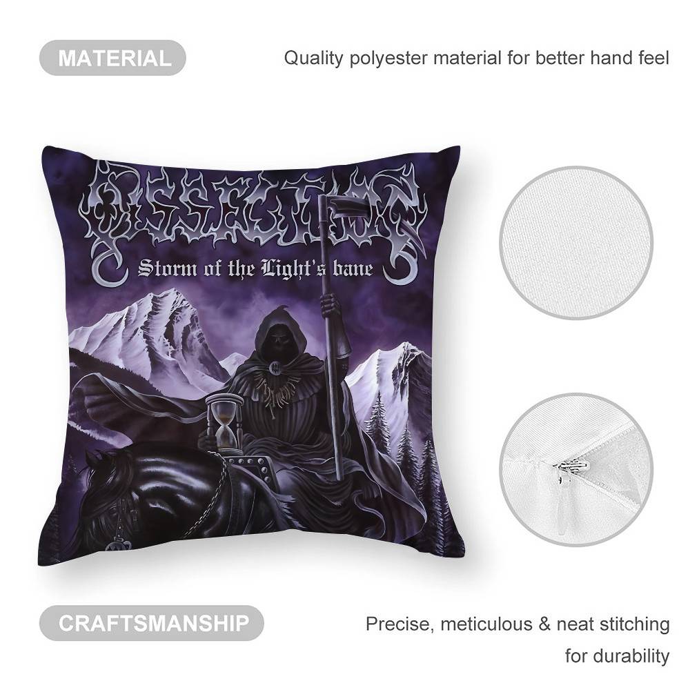 Band D-Death Dissection Pillow Case Square Double‑Sided Print Cushion Case For Sofa Home Bedchamber Decor Gift