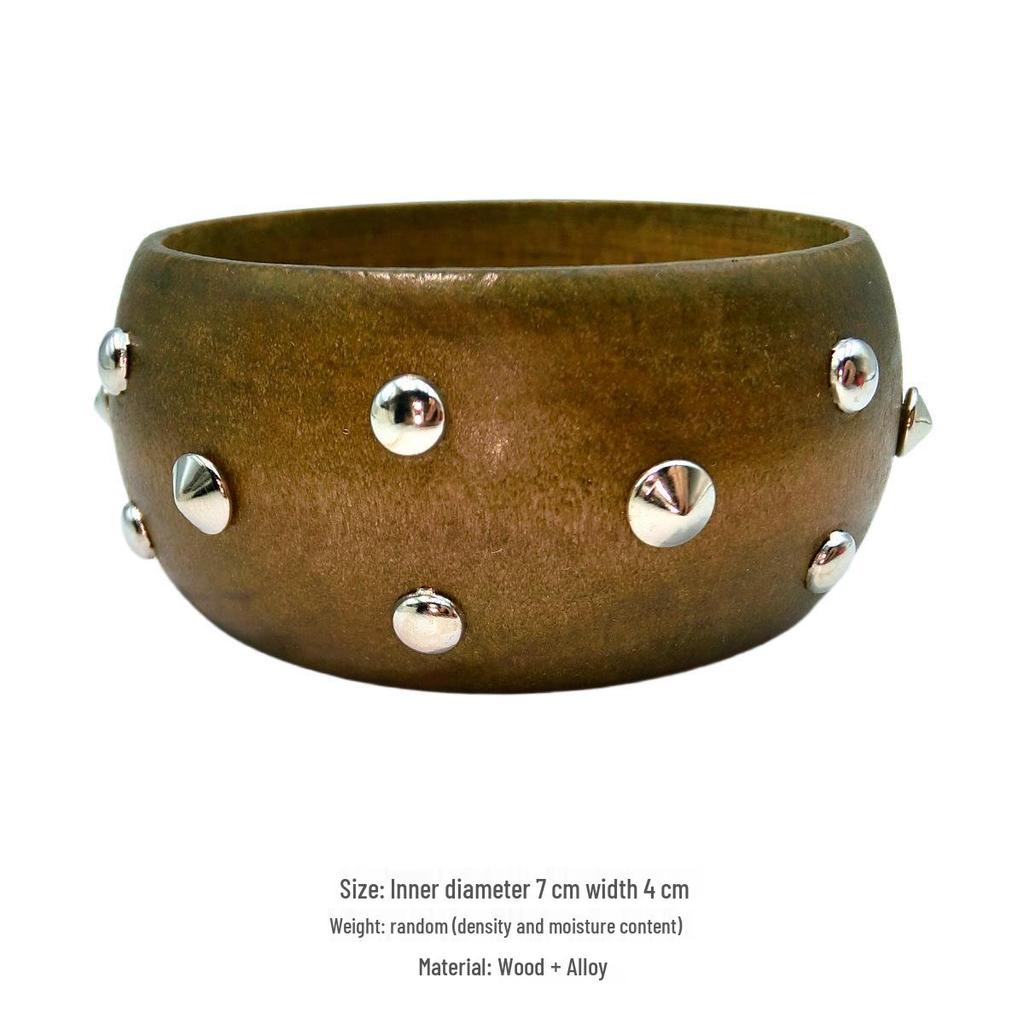 Vintage-Inspired Chinese Wood Grain Bracelet: Elegant, Versatile Hand Jewelry with a Niche Design Flair