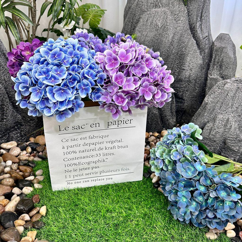 Elegant Hydrangea Artificial Flower Set With Silk Fabric For Home Decor And Wedding Arrangements