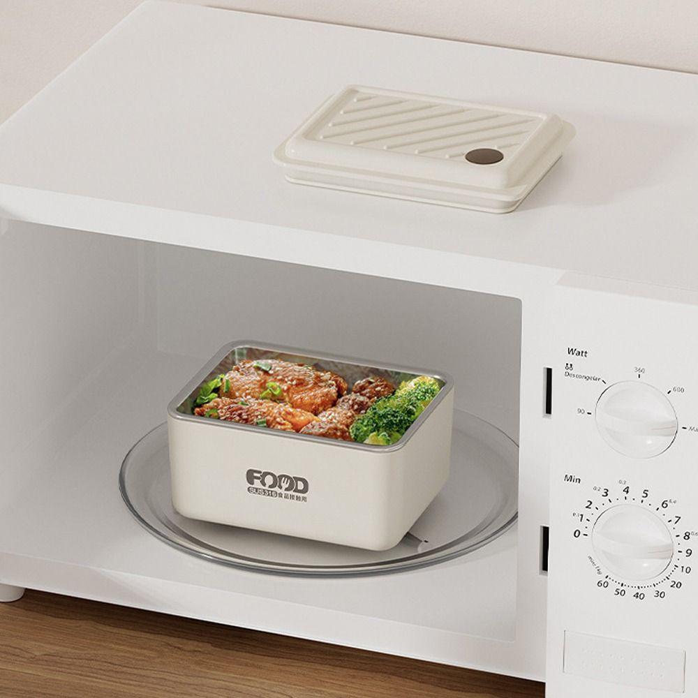 Rechteckige Edelstahl-Lunchbox 500ml Auslaufsicheres Design Wärmeisolierend Lunchbox Große Kapazität Versiegelter Deckel