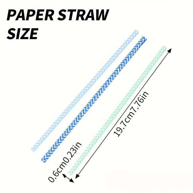 100pcs, Striped Paper Straw, Suitable for Holiday Parties, Family Parties, Table Coffee, Decoration Straws