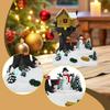 Lighted Christmas Village House Figurine Christmas Decoration Table Centerpiece for Office Bedroom Festival Indoor Xmas Decor