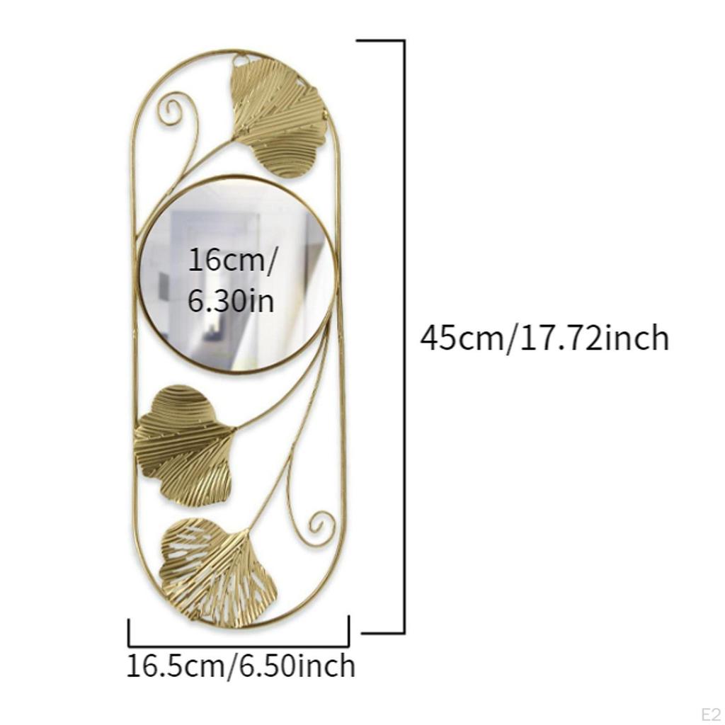 Reflective Corridor Mirror And Bird- Minimalist Art Wall Clock for Living Room Entryway Hallway