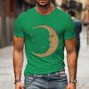 Moon Printing Men Tshirt Oversized T Shirts High Quality Brand Tshirt Men's Street Loose T-Shirt Short Sleeve T Shirt for Men