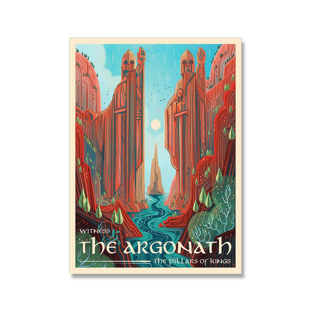 

Толкин, настенная живопись на холсте, Пейзаж Средиземья, Властелин колец, постеры и принты, настенные картины, подарок для путешествий, домашний декор для гостиной 30x40cm No Frame