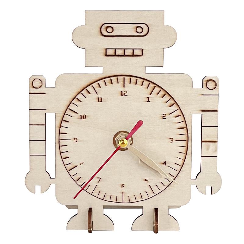 DIY Handmade Robot Clock Kit for Primary School Students - Learn Time with Science Crafts