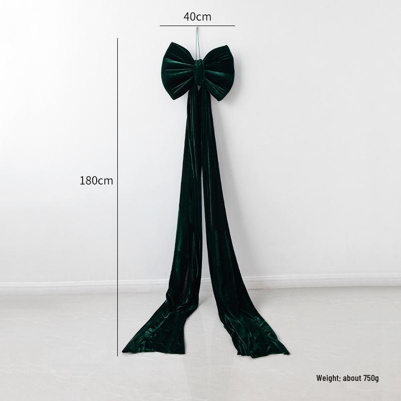 NUCHI Velvet Super Large Christmas Tree Bow Decoration Pendant