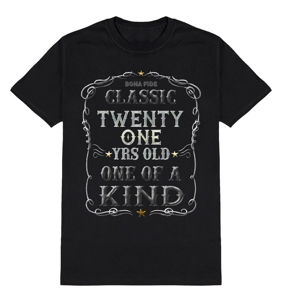 

Классическая футболка «Двадцать один год, единственный в своем роде» Мужской подарок на 21-й день рождения 21 футболка S