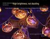 Light-Up Pumpkin String Lights for Halloween Decor and Party Ambiance