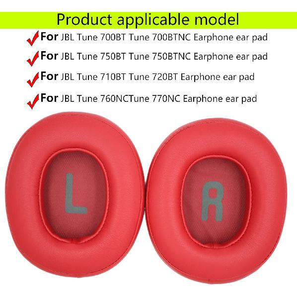 Ersatz-Ohrpolster Kompatibel mit JBL Tune 700BT 700BTNC 710BT 750BT 750BTNC Kopfhörern Hergestellt aus Weichem Proteinleder und Memory-Schaum,