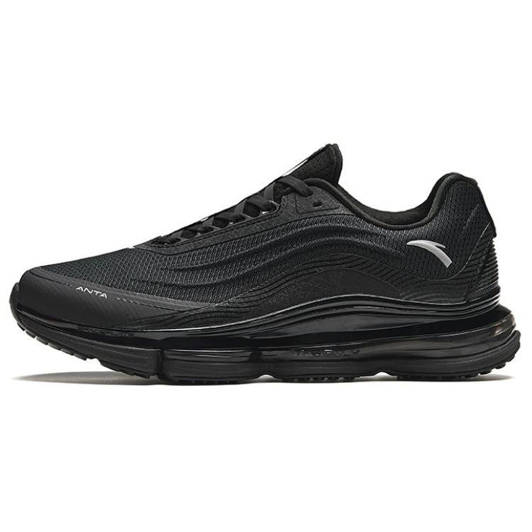 New Anta Cushioned Wear Resistant Breathable Coverage Low Top Running Shoes Men's Black 112415501-2