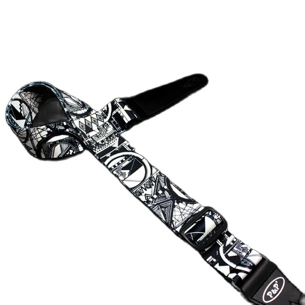 Plaid Pattern Guitar Strap Adjustable Acoustic Guitar Strap Electric Guitar Belt  Instrument