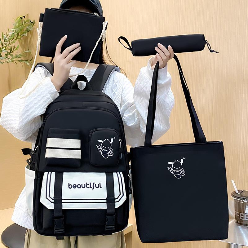 Yto Home Unisex Kids Purple/Black/Green Children's Schoolbags Elementary School Girls Junior High School Students Two Piece Backpacks Middle School Students College Students Backpacks