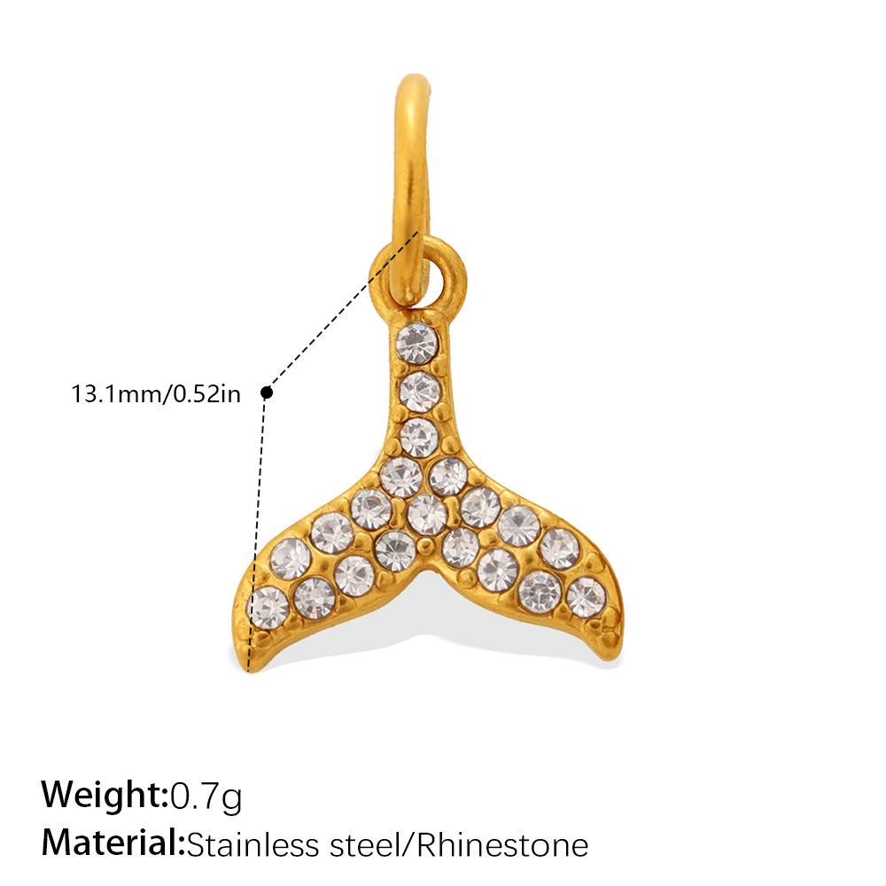 Seaside Vacation Style Golden Dolphin Starfish Pearl Shell Pendant Diy Versatile Jewelry Accessories