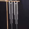 1Pair Fashion Simple Long Chain Tassel Earrings For Women Girls Trendy Temperament Drop Earrings Jewelry Accessories Gifts