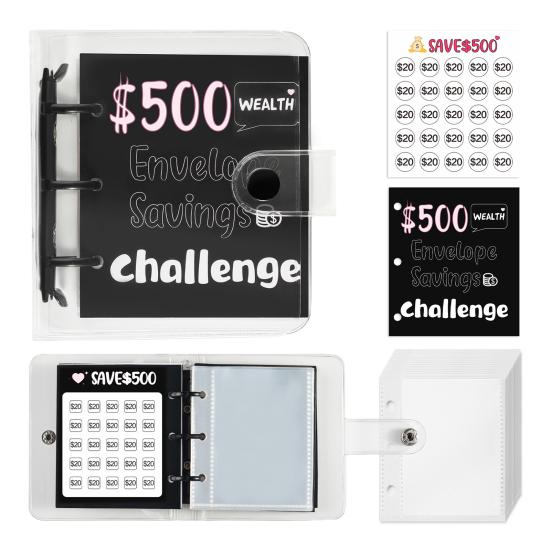 25 Envelopes Money Saving Challenge Binder Mini Cash Saving Budget Book to