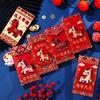 6 Pcs New Year Red Envelope 2026 Chinese Spring Festival Hongbao Traditional Lucky Money Packets Horse Year Money Pouch Decor
