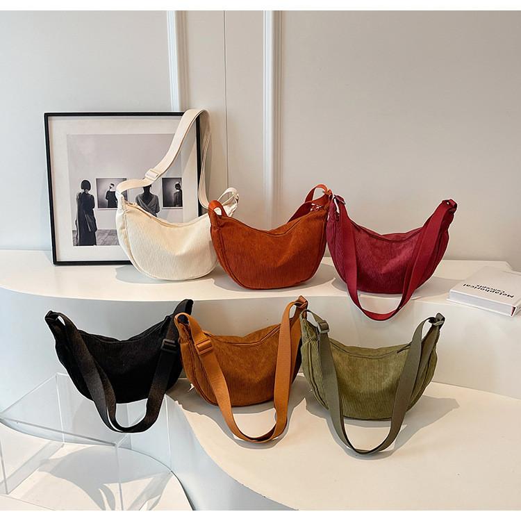 Trendige Cord-Knödeltasche Damen 2023 Neue Leichte Umhängetasche Urbaner Minimalistischer Stil