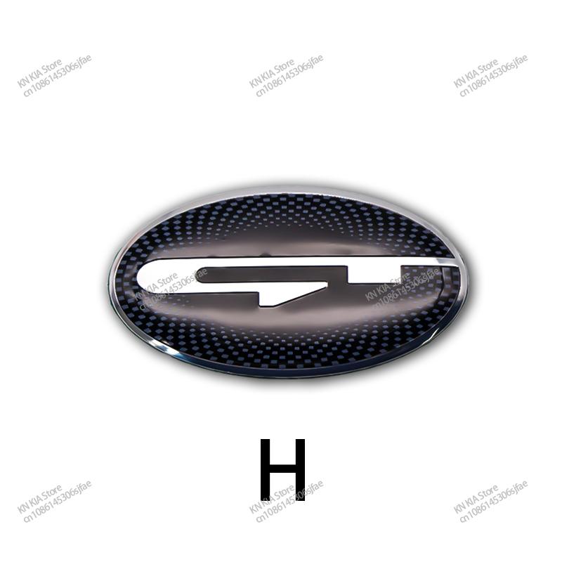 ISFR5 For KIA EV6 Sorento Niro Stinger Ceed Carnival K5 K9 Soul Carens VQ Caden Car Logo Steering Wheel Decoration Sticker Accessories