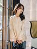 Rongtai Velvet Silk Top with Gold Thread Jacquard Rose Pattern - New Chinese Style Women's Shirt.