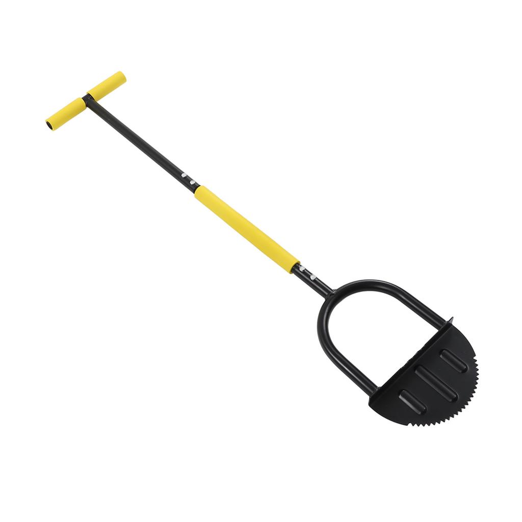 Manual Lawn Edger Steel Structure Saw Tooth Blade T Handle Sponge Cover Wide Pedal Garden Trimming