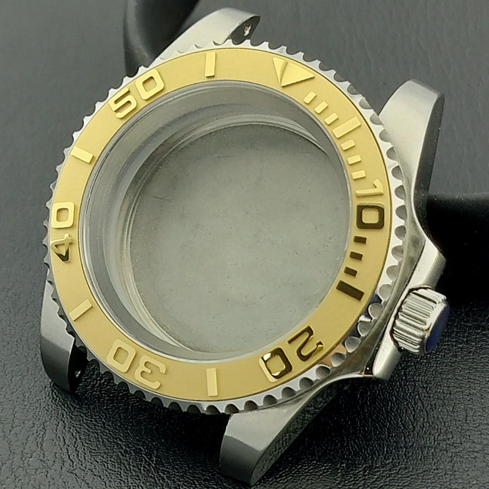 40mm Mechanical Watch Case for NH Series 35 36 38 Movement Yacht Design Style with Sapphire Crystal Watch Box Parts 7